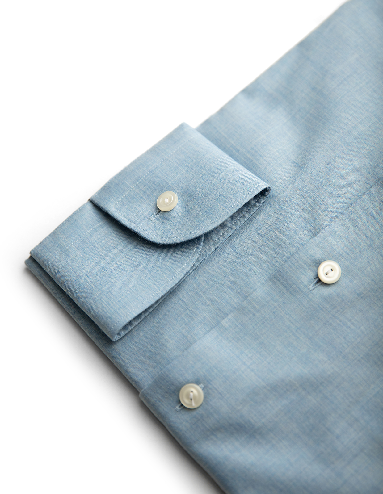 Slim Fit Skjorta Bomull Ljusblå