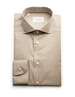 Slim Fit Skjorta Bomull Beige 38