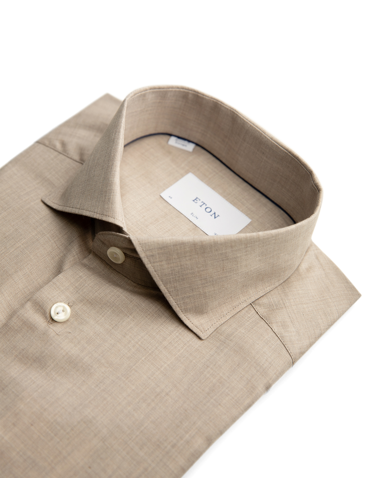 Slim Fit Skjorta Bomull Beige