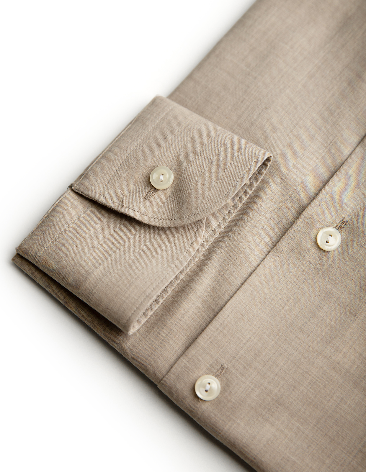 Slim Fit Skjorta Bomull Beige 38