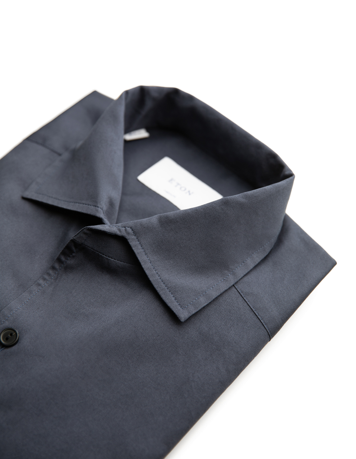 Casual Fit Skjorta Bomull Tvättad Navy