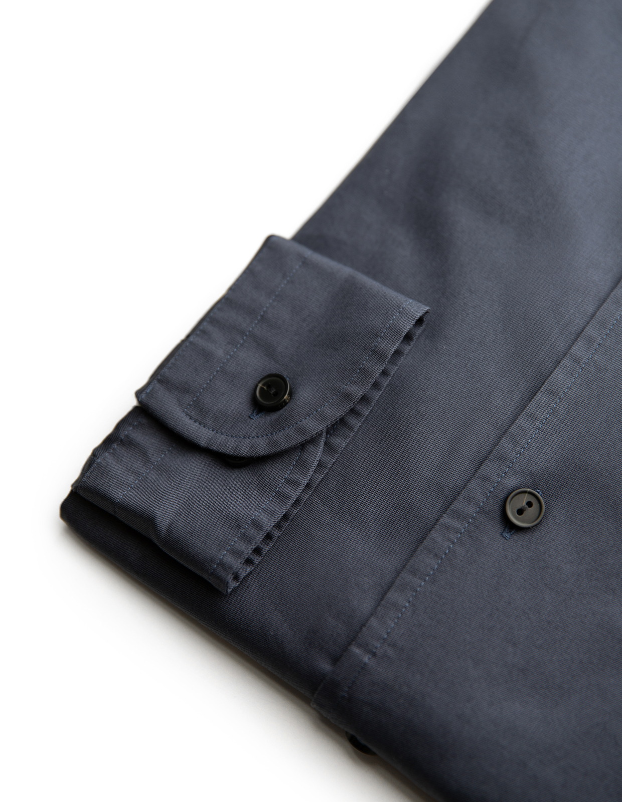 Casual Fit Skjorta Bomull Tvättad Navy