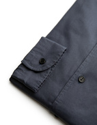 Casual Fit Skjorta Bomull Tvättad Navy