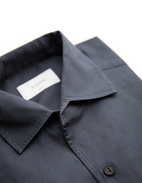 Casual Fit Skjorta Bomull Tvättad Navy