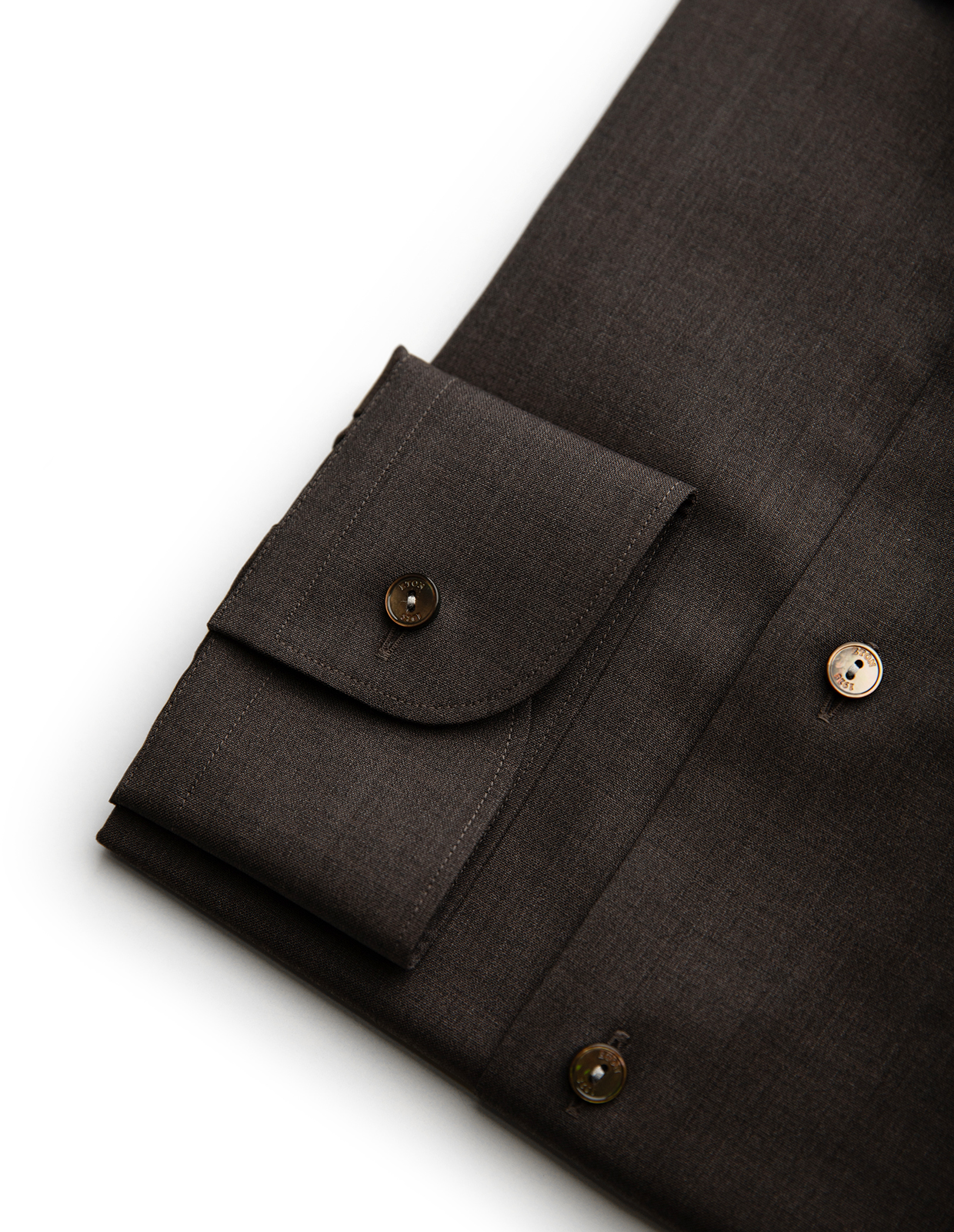 Contemporary Fit Skjorta Merinoull Mörkbrun 42