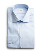 Regular Fit Skjorta Bomull Ljusblå Hundtand 42