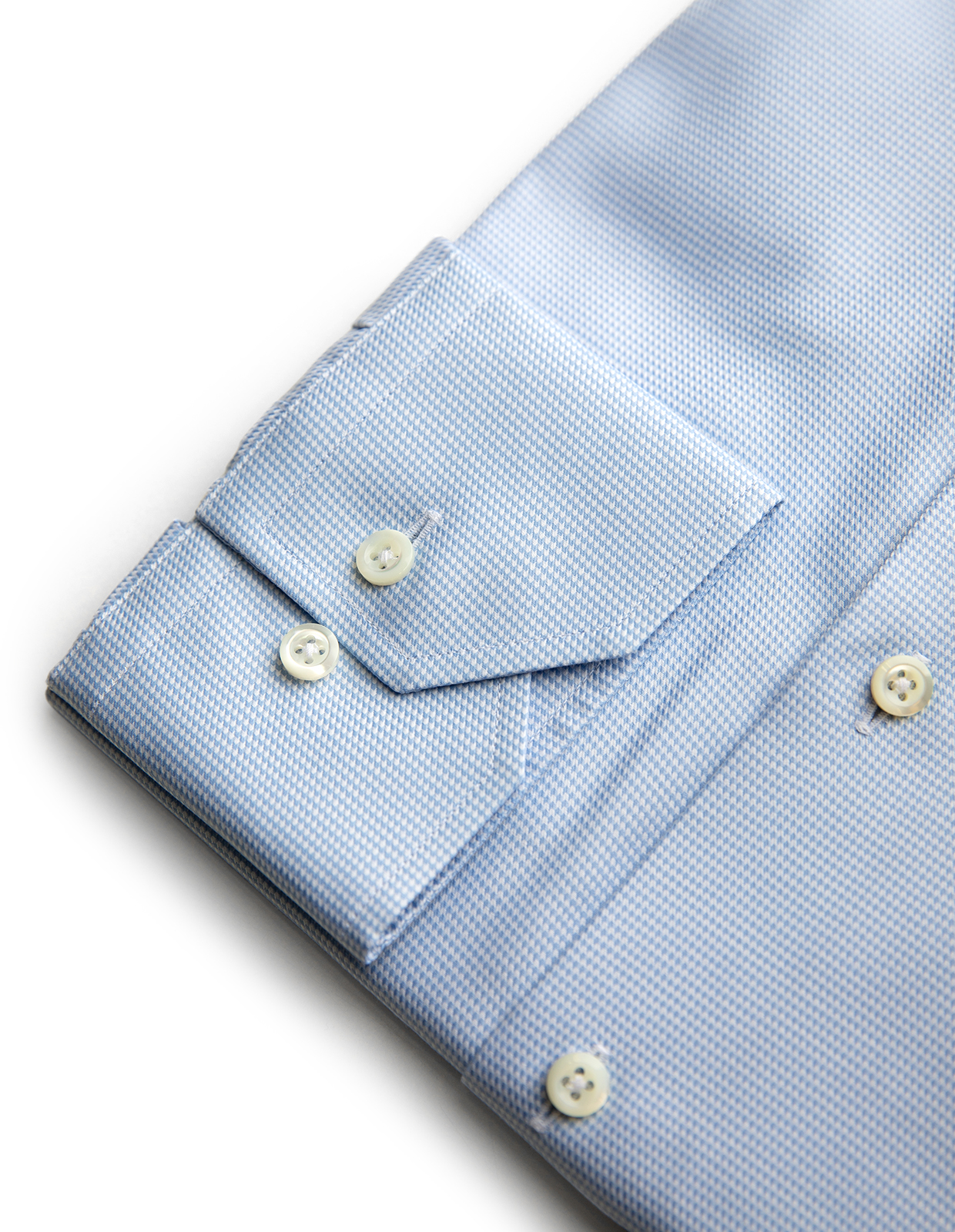 Regular Fit Skjorta Bomull Ljusblå Hundtand 42