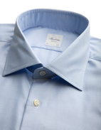 Regular Fit Skjorta Bomull Ljusblå Hundtand 42