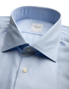 Regular Fit Skjorta Bomull Ljusblå Hundtand 38