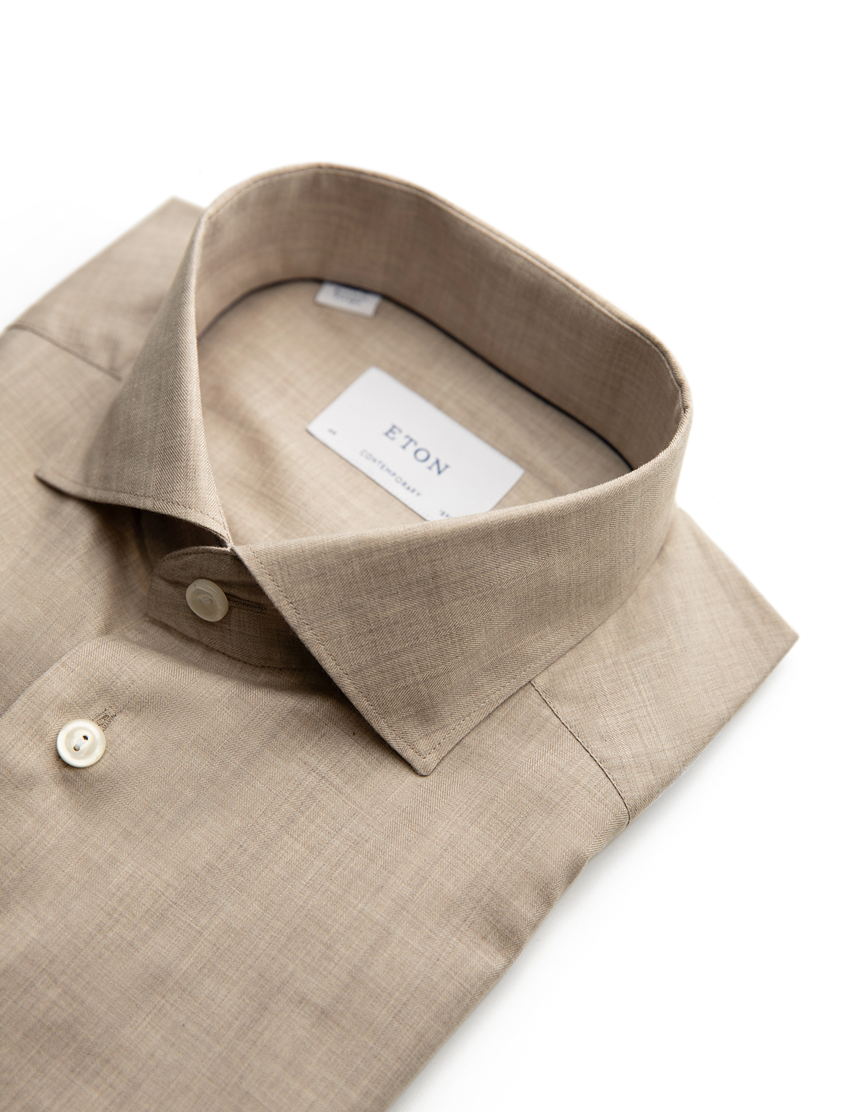 Contemporary Fit Skjorta Bomull Beige