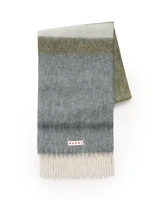 Scarf Alpacka/Mohair Grå/Grön Randig One Size