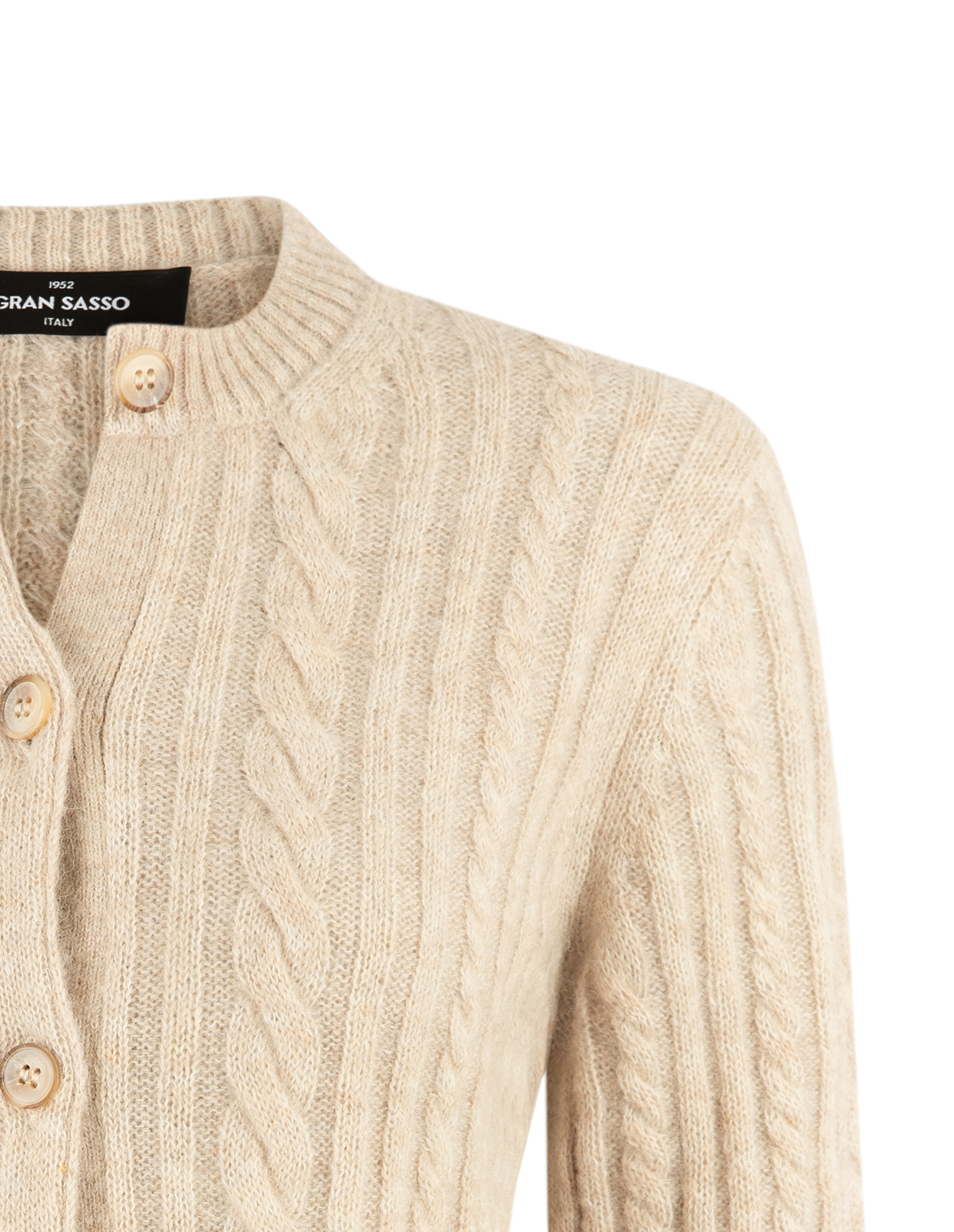 Cable Cardigan Beige 42