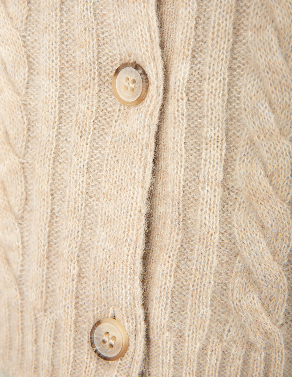 Cable Cardigan Beige 42