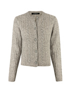 Cable Cardigan Grå Melerad