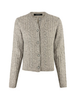 Cable Cardigan Grå Melerad