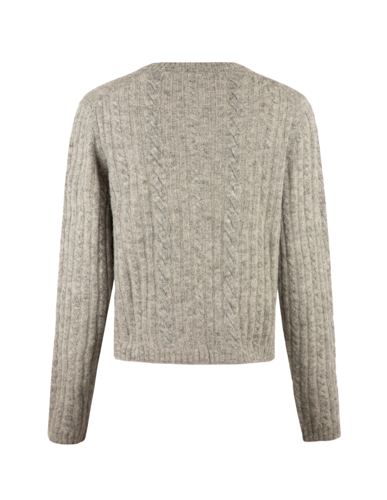 Cable Cardigan Grå Melerad