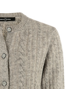 Cable Cardigan Grå Melerad