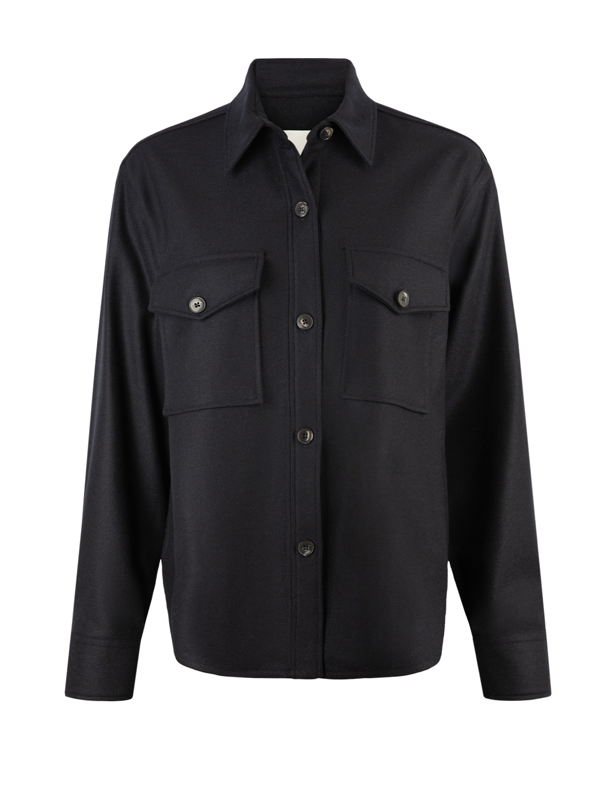 Charlie Overshirt Ull Marinblå 48