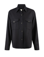 Charlie Overshirt Ull Marinblå 48