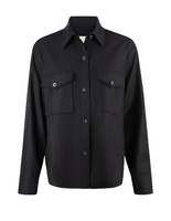 Charlie Overshirt Ull Marinblå