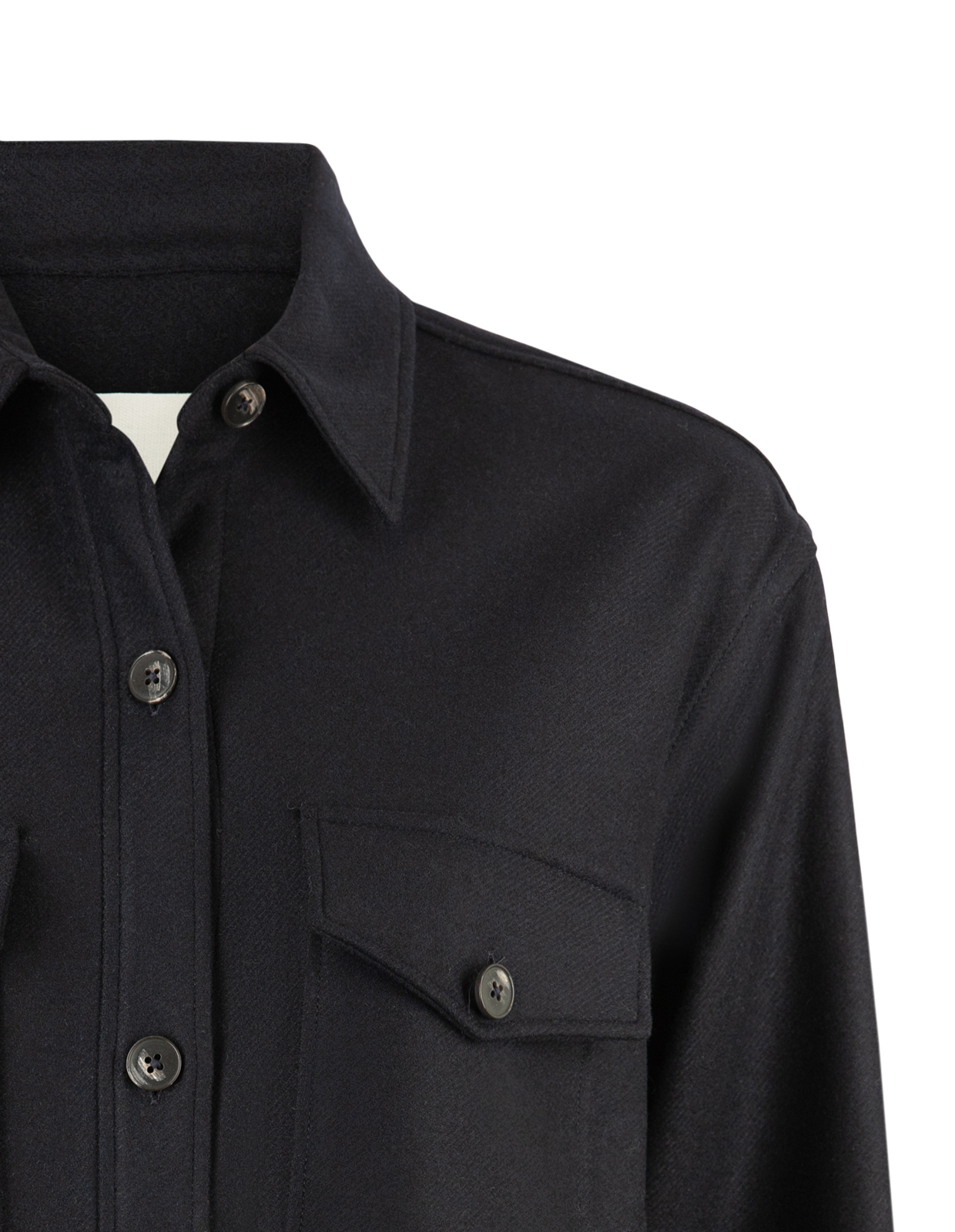 Charlie Overshirt Ull Marinblå 48