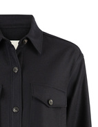 Charlie Overshirt Ull Marinblå 48