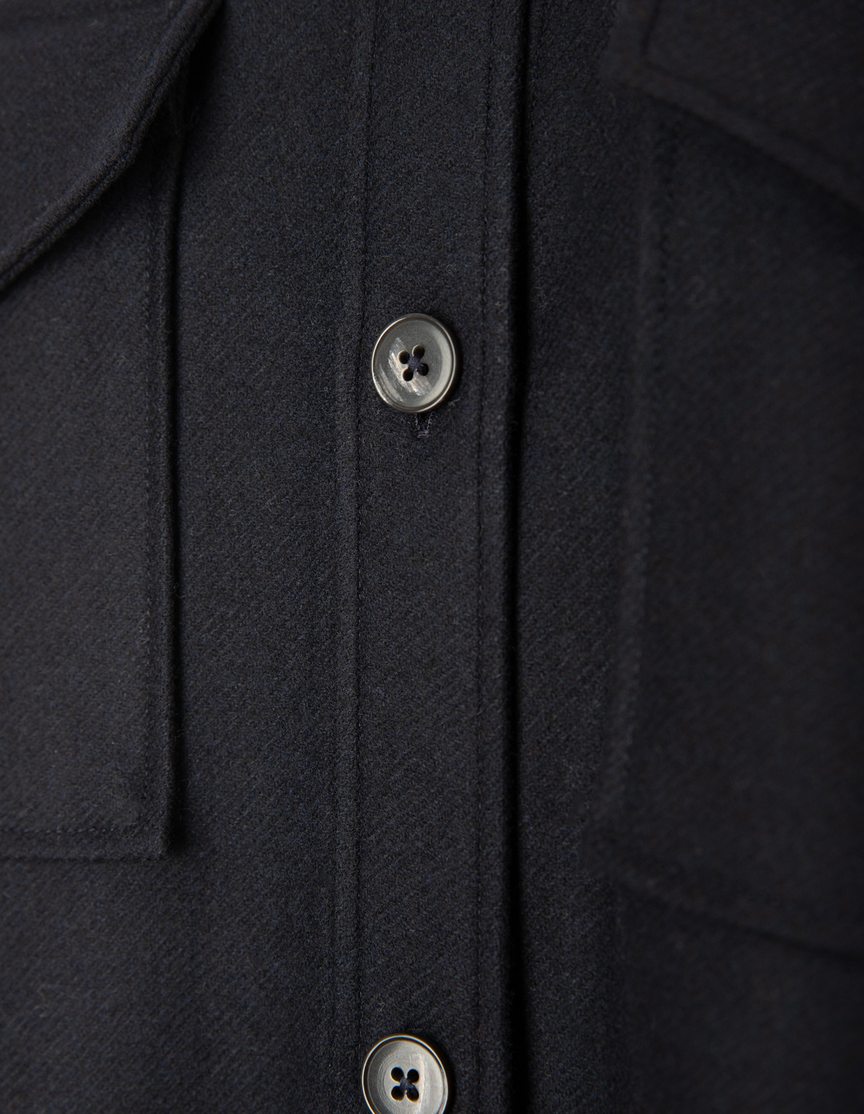 Charlie Overshirt Ull Marinblå 48