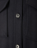 Charlie Overshirt Ull Marinblå 48