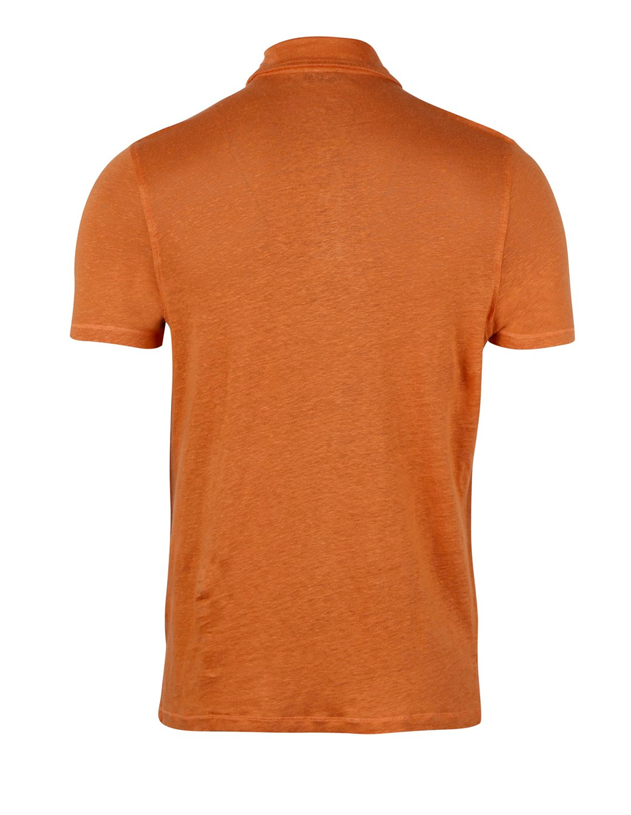 Polo Shirt Linen Bright Orange