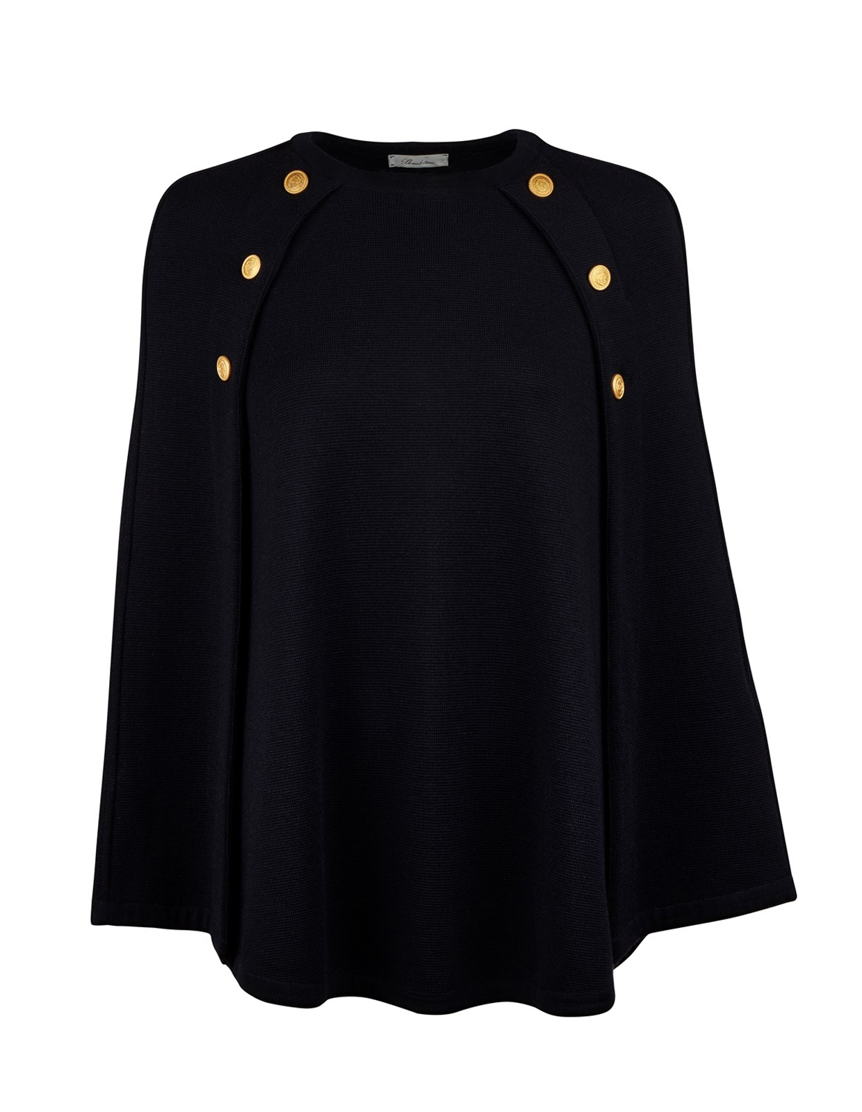 Mary Poncho Merinoull Svart