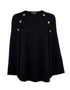 Mary Poncho Merinoull Svart XL