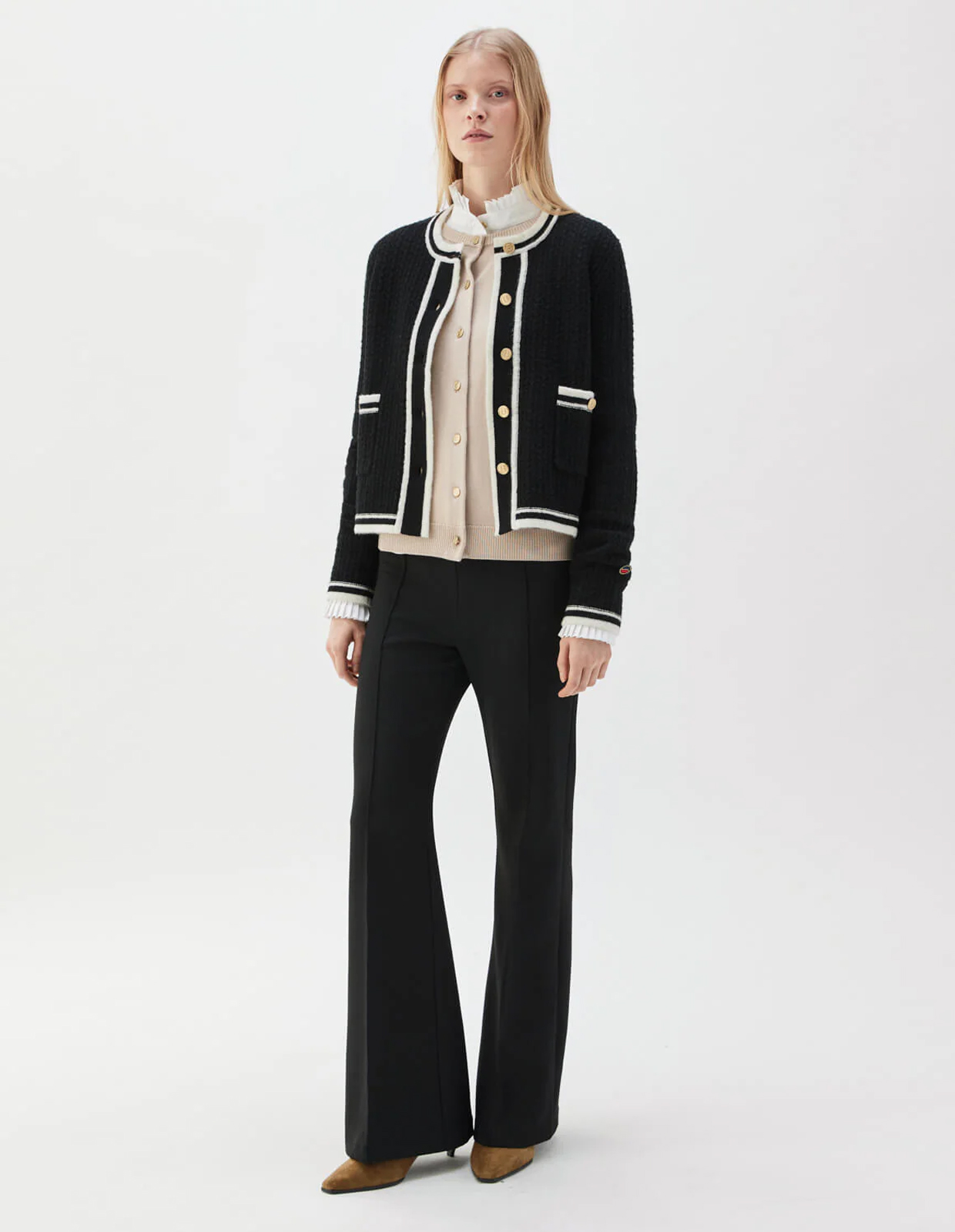 Gweneth Cardigan Svart/Benvit