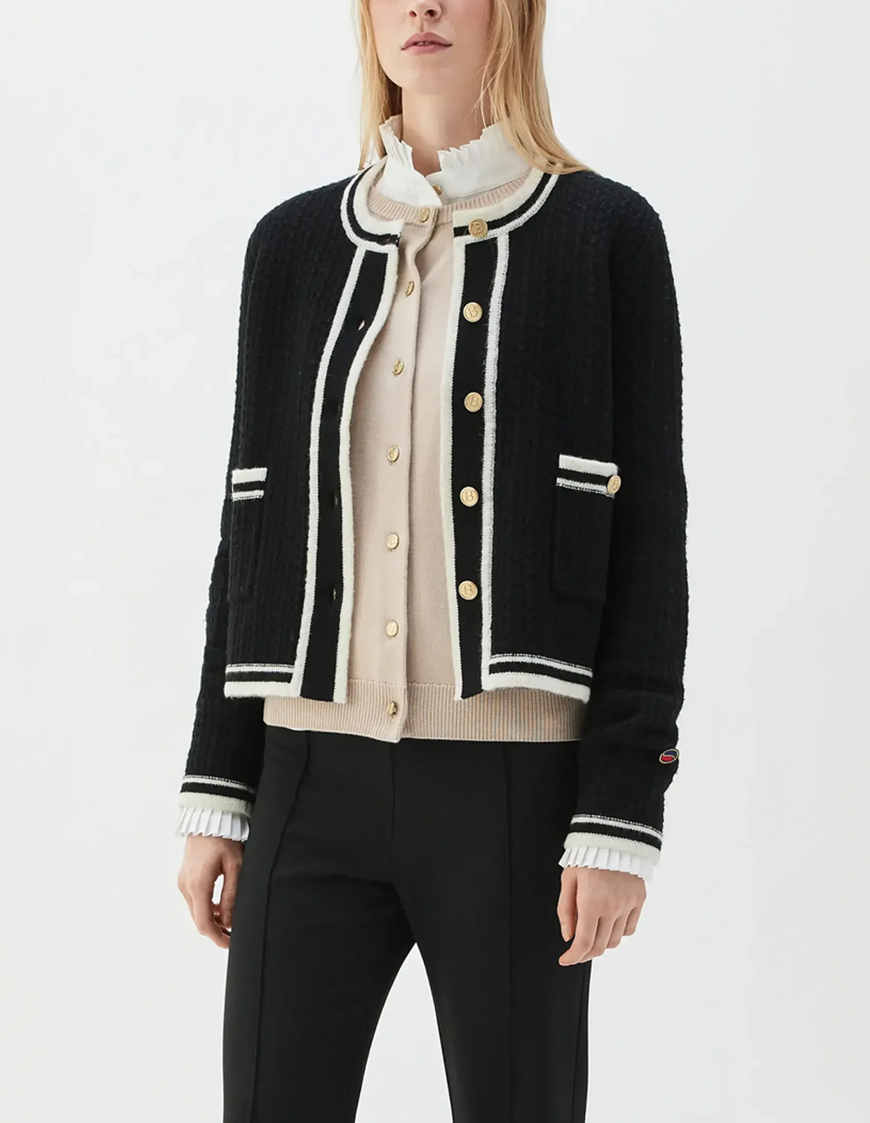 Gweneth Cardigan Svart/Benvit