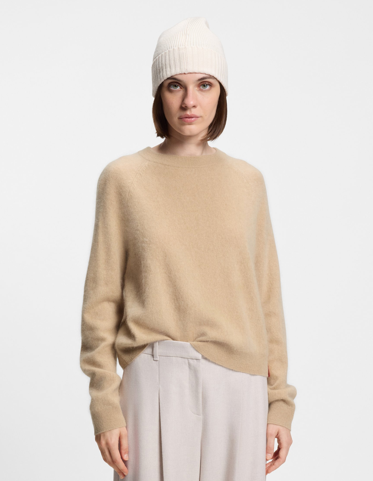 Feddy Tröja Cashmere Ljusbeige L