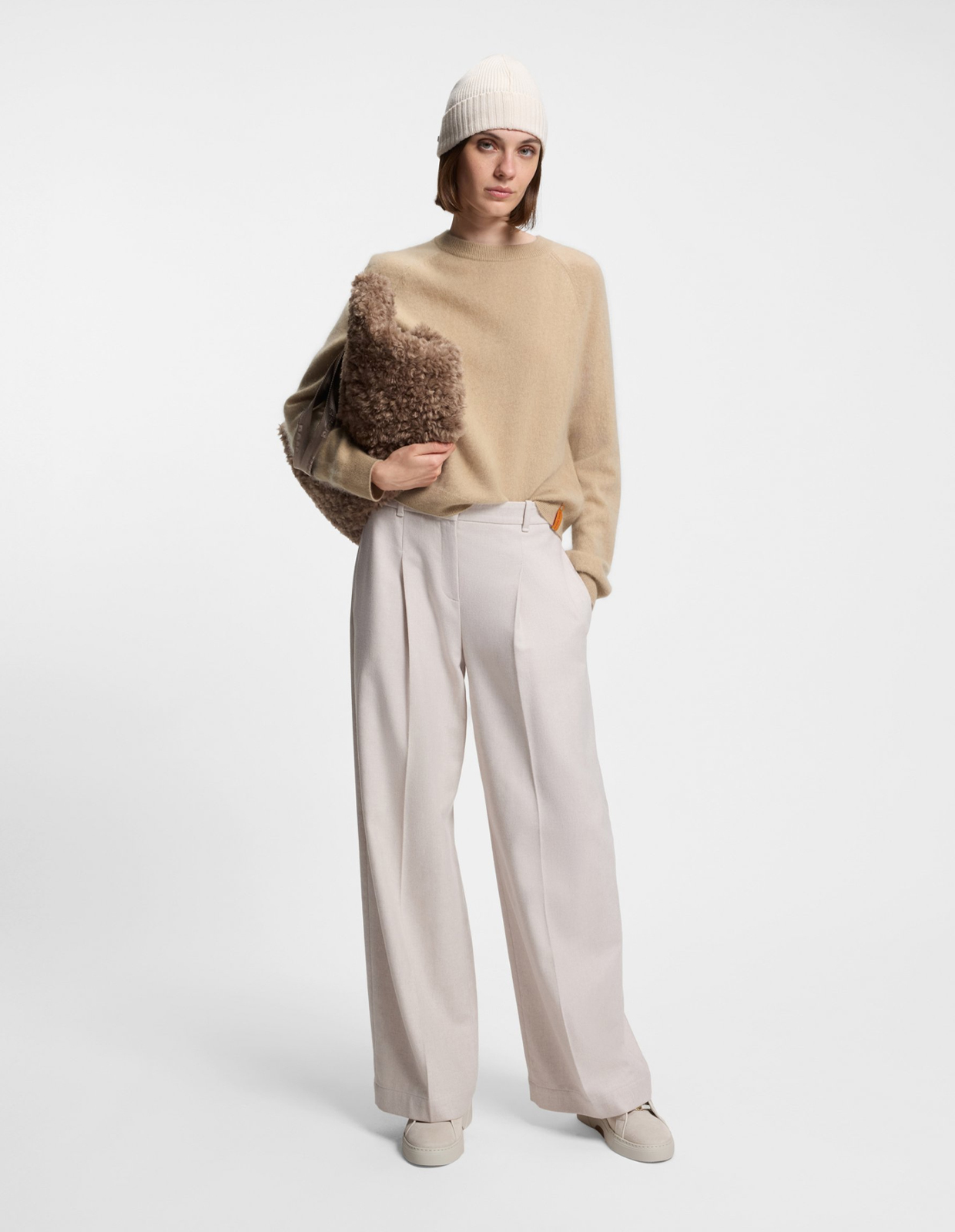 Feddy Tröja Cashmere Ljusbeige L