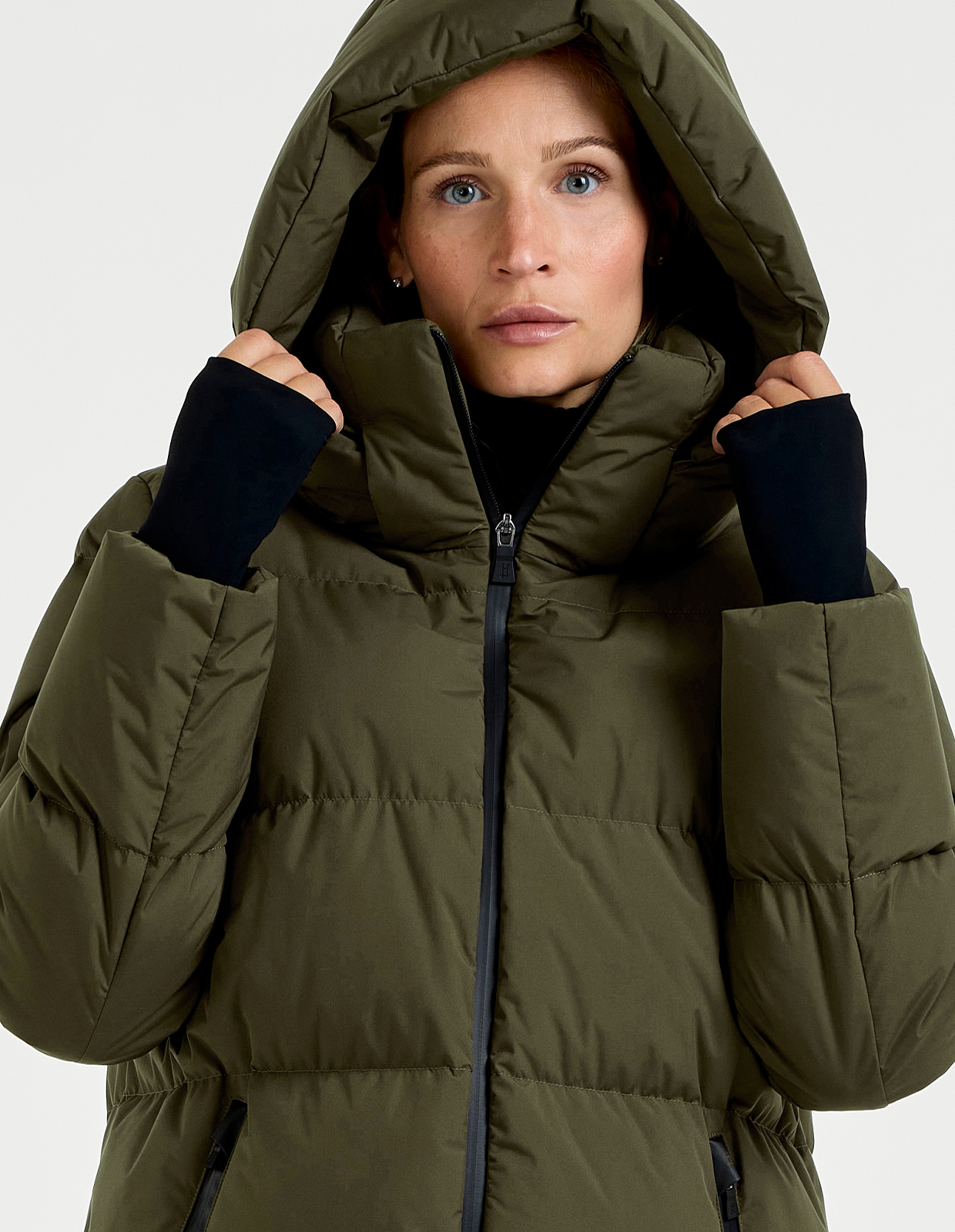 Lång Dunkappa Militärgrön