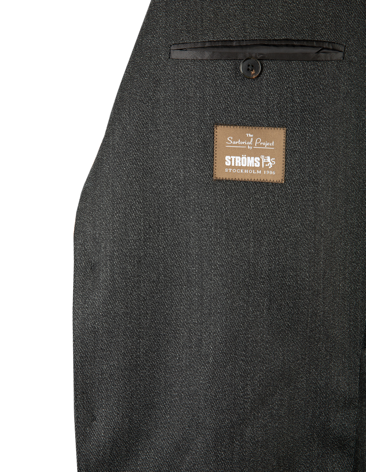 Sartorial Jacket Covert Ull Mörkgrå