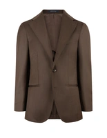 Sartorial Jacket Covert Ull Mörkbrun