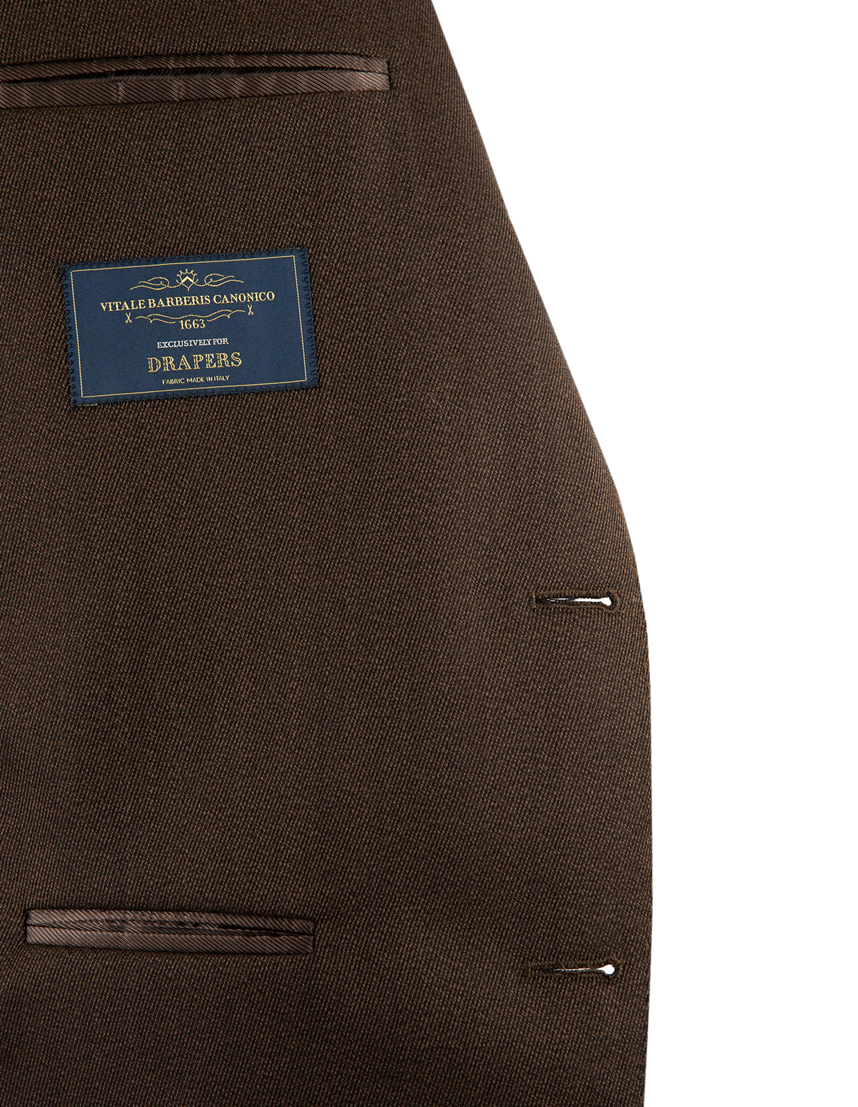 Sartorial Jacket Covert Ull Mörkbrun