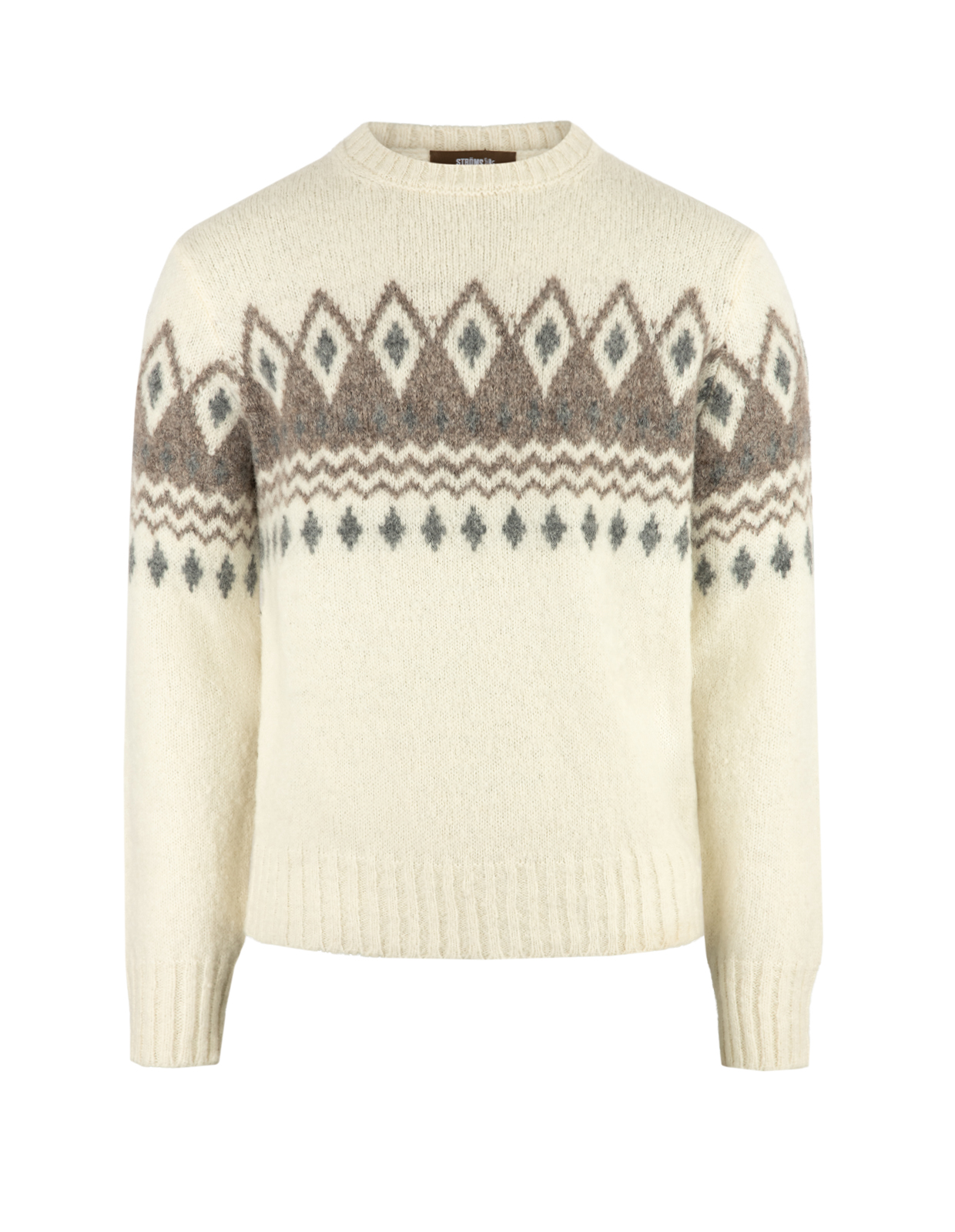 Tröja Rundhals Merino Alpacka Fair Isle Benvit