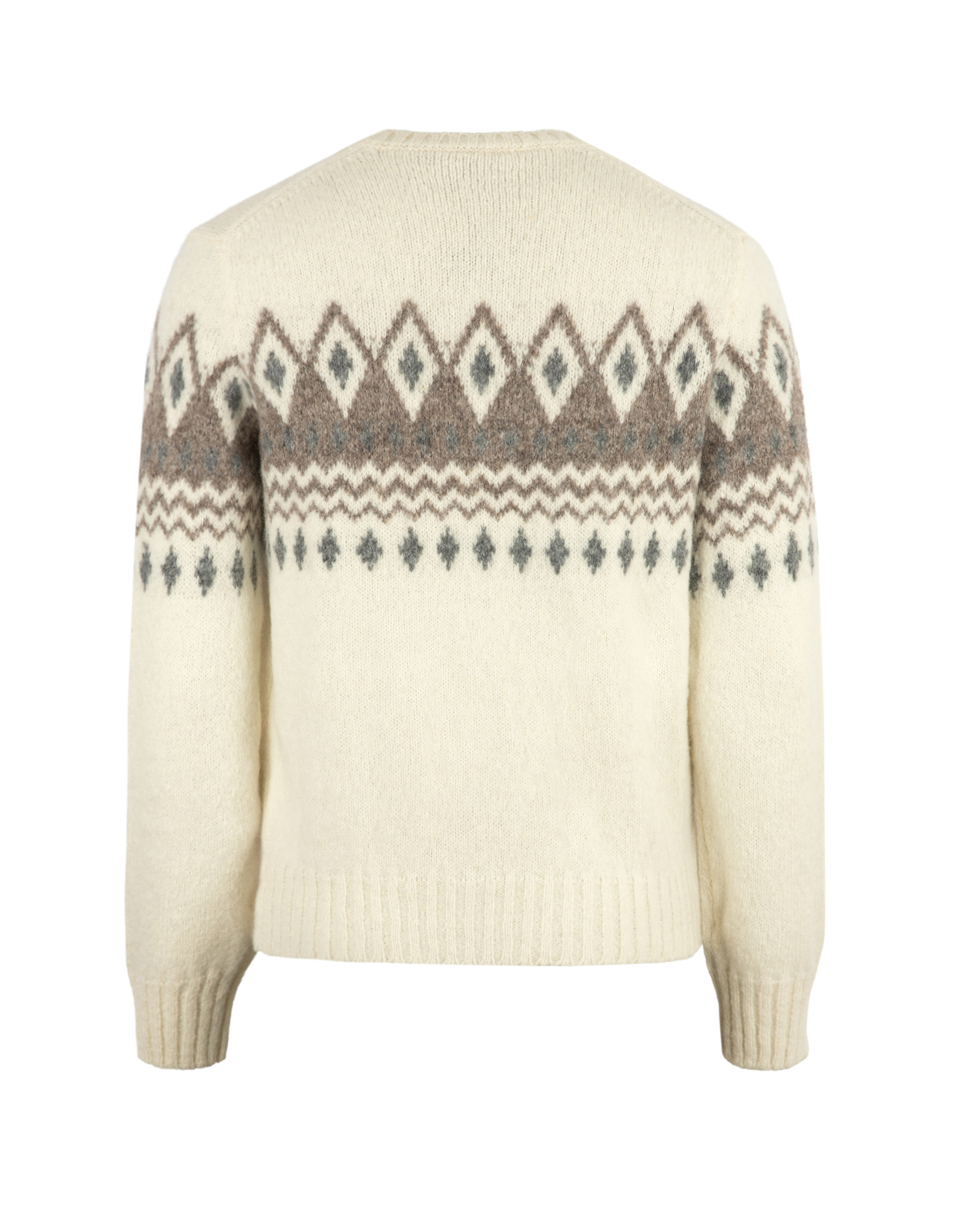 Tröja Rundhals Merino Alpacka Fair Isle Benvit
