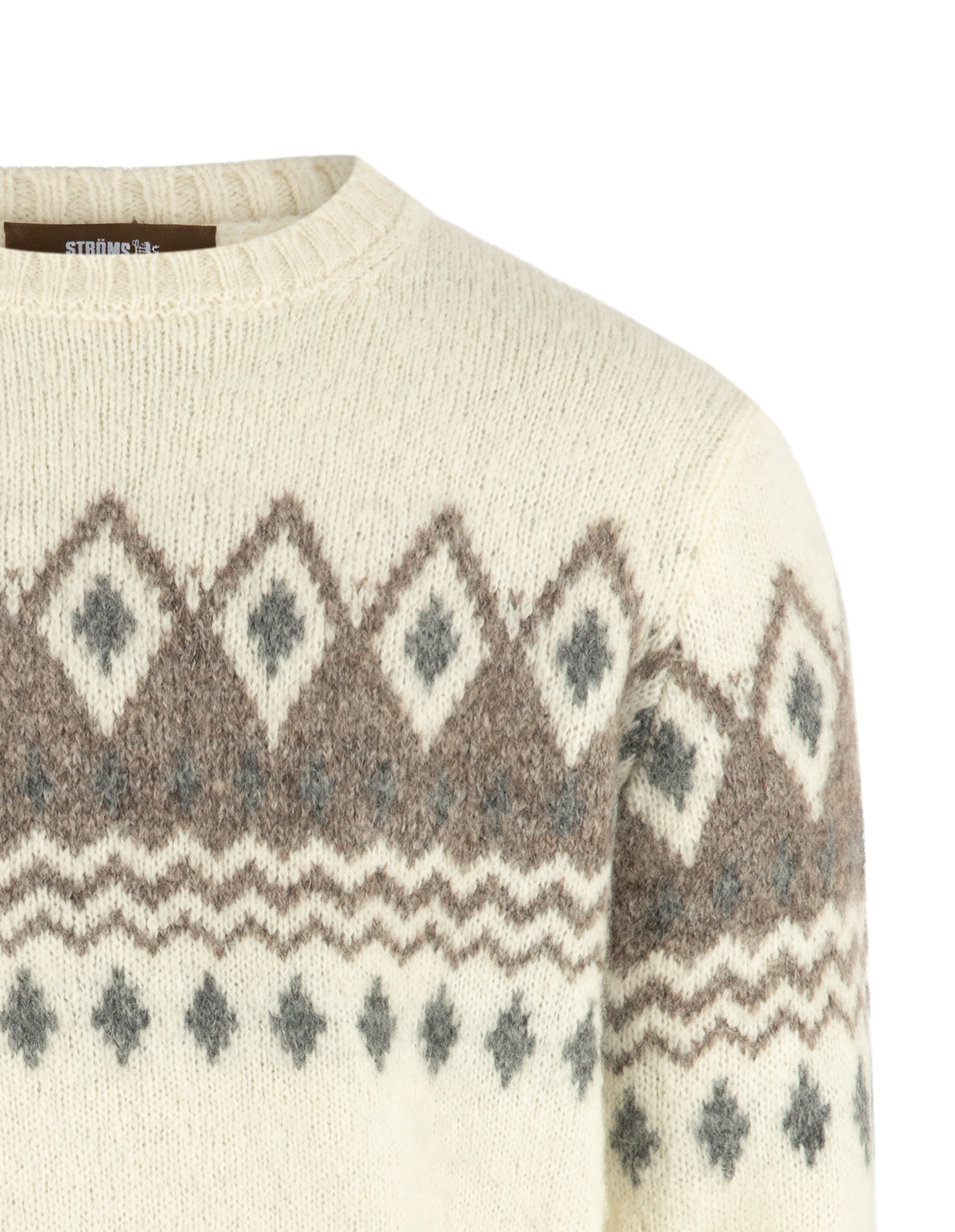 Tröja Rundhals Merino Alpacka Fair Isle Benvit