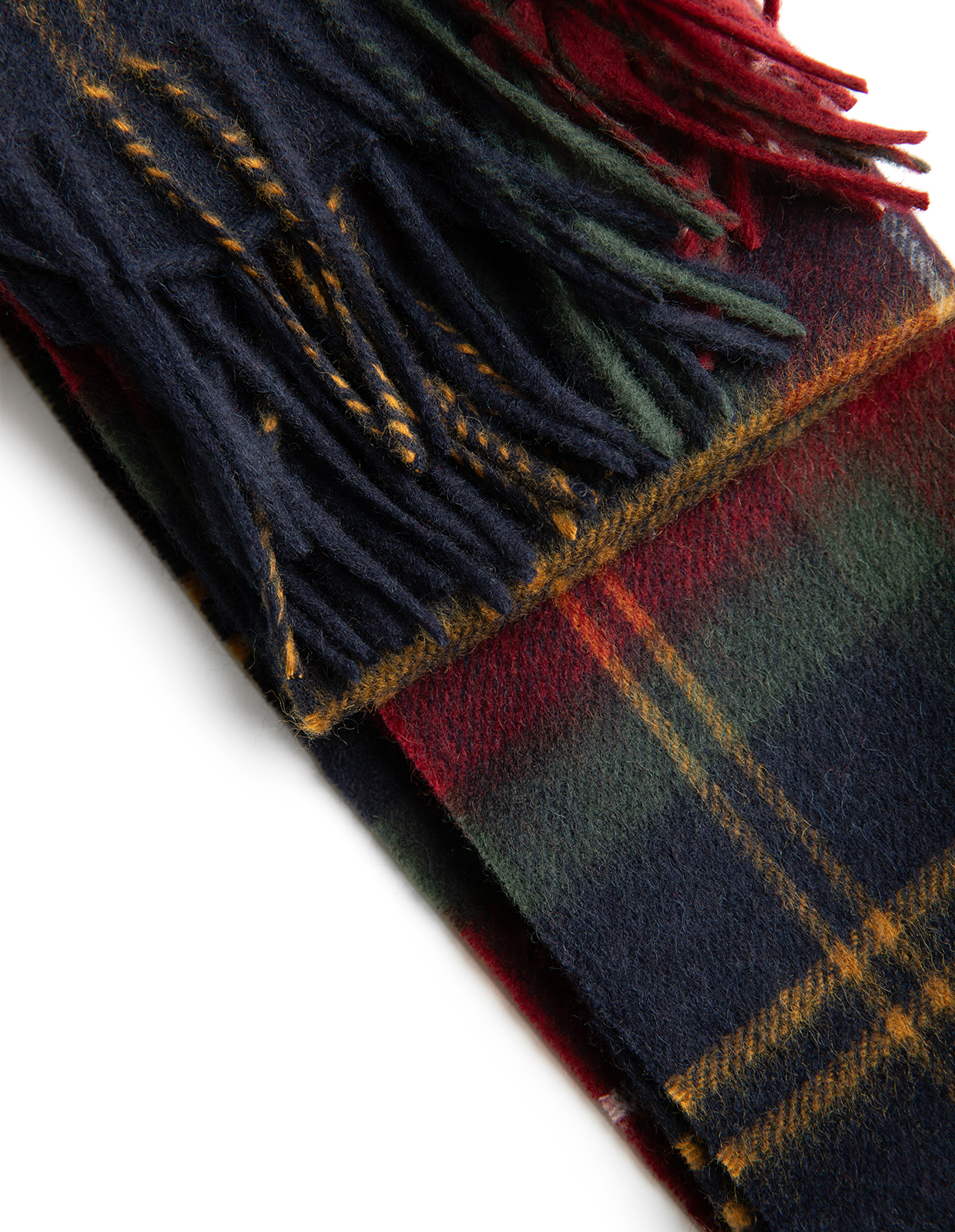 Scarf Ull/Cashmere Rödrutig One Size