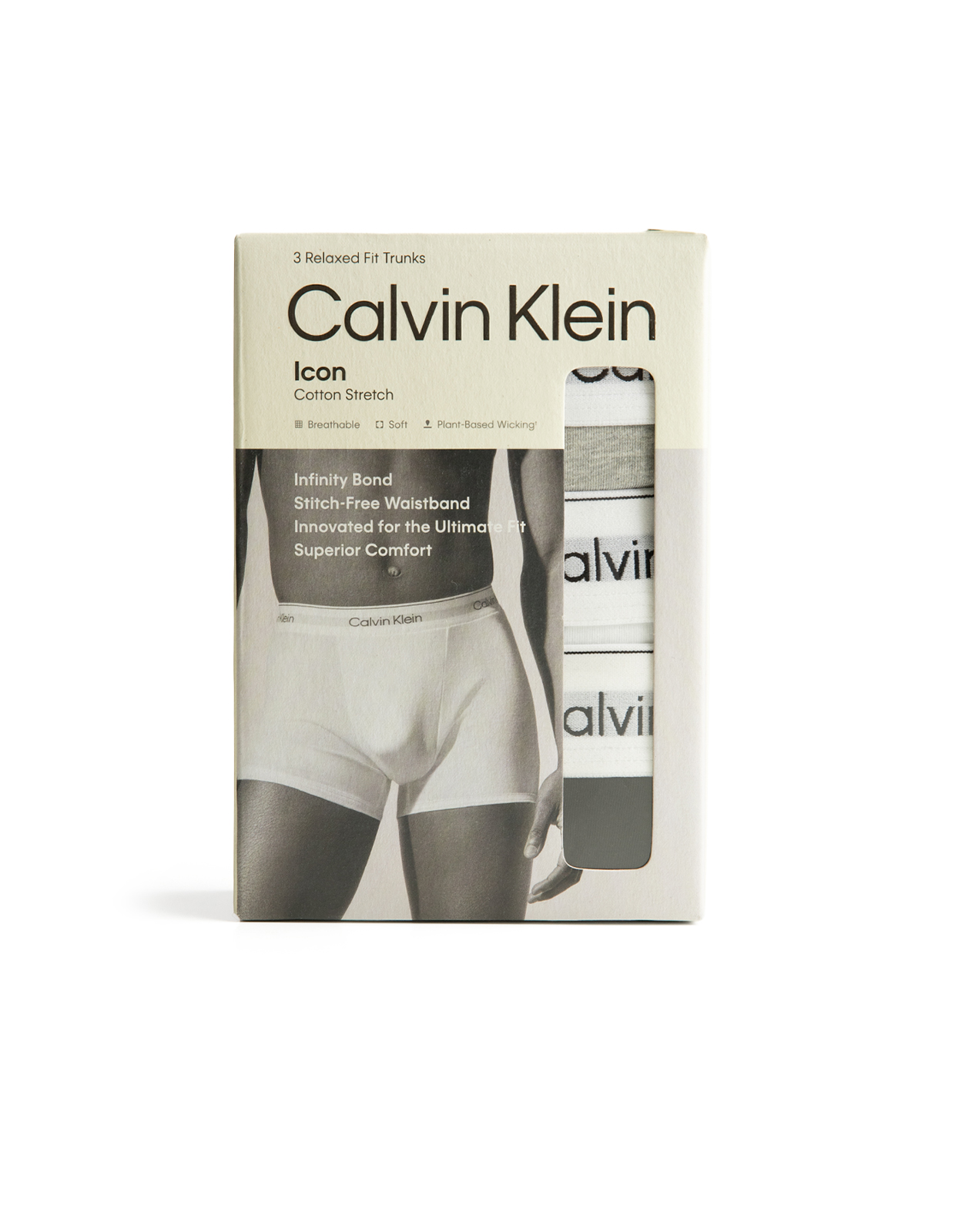 Relaxed Dart Trunk 3 Pack Svart/Vit/Grå