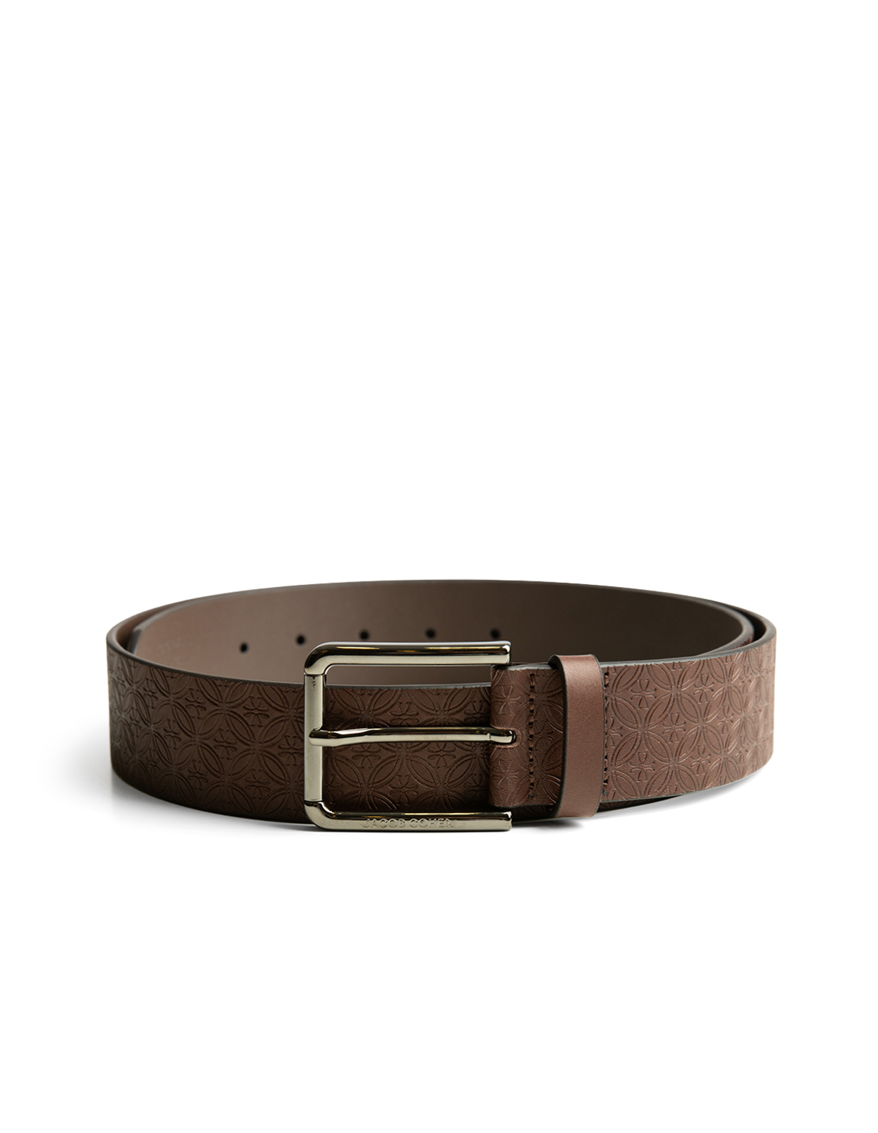 Bälte Logo Läder Brun