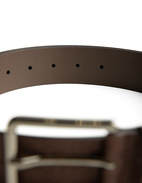 Bälte Logo Läder Brun