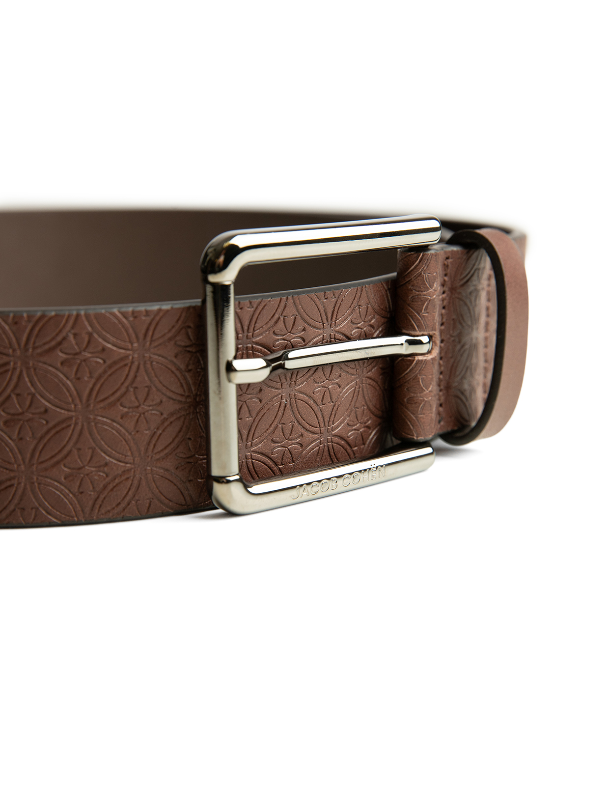 Bälte Logo Läder Brun