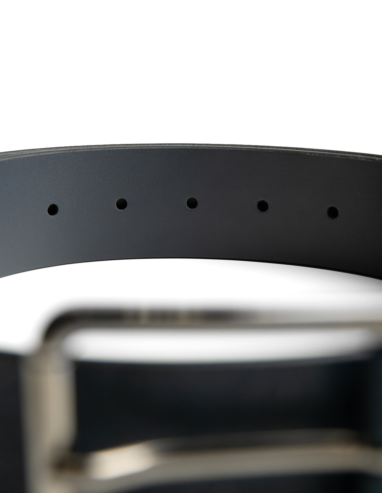 Bälte Logo Läder Blå