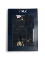 PJ Set Pyjamas Flanell Rutig Navy XL