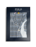 PJ Set Pyjamas Flanell Rutig Blå Multi M